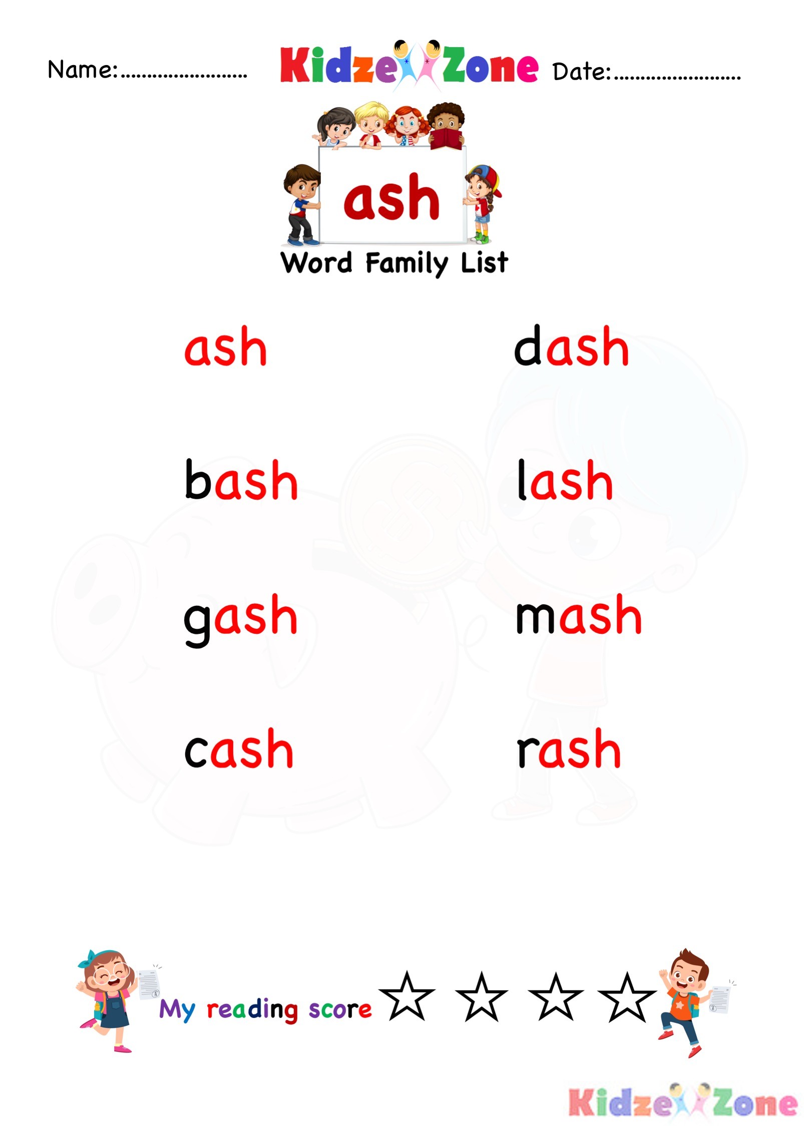 Explore and learn words from "ash" word