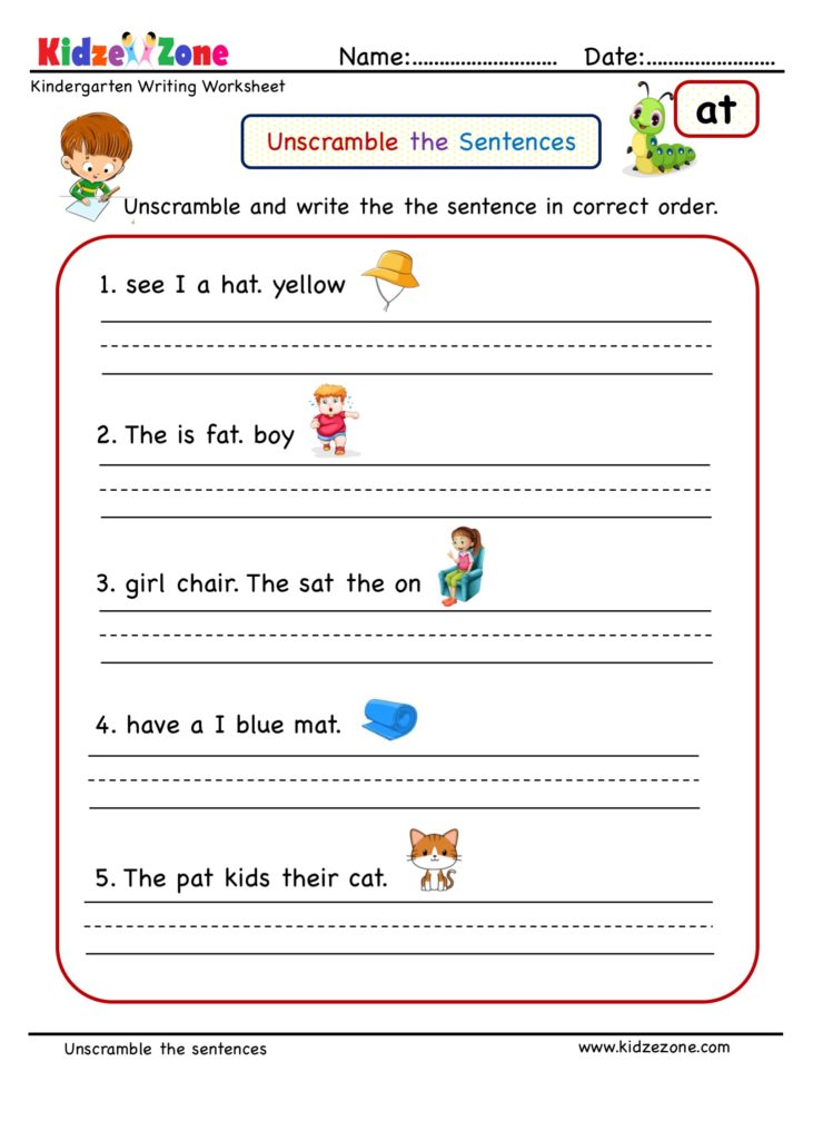 Free Word Unscramble Worksheets For Kindergarten Easy Word Scrambles For Kids Activity