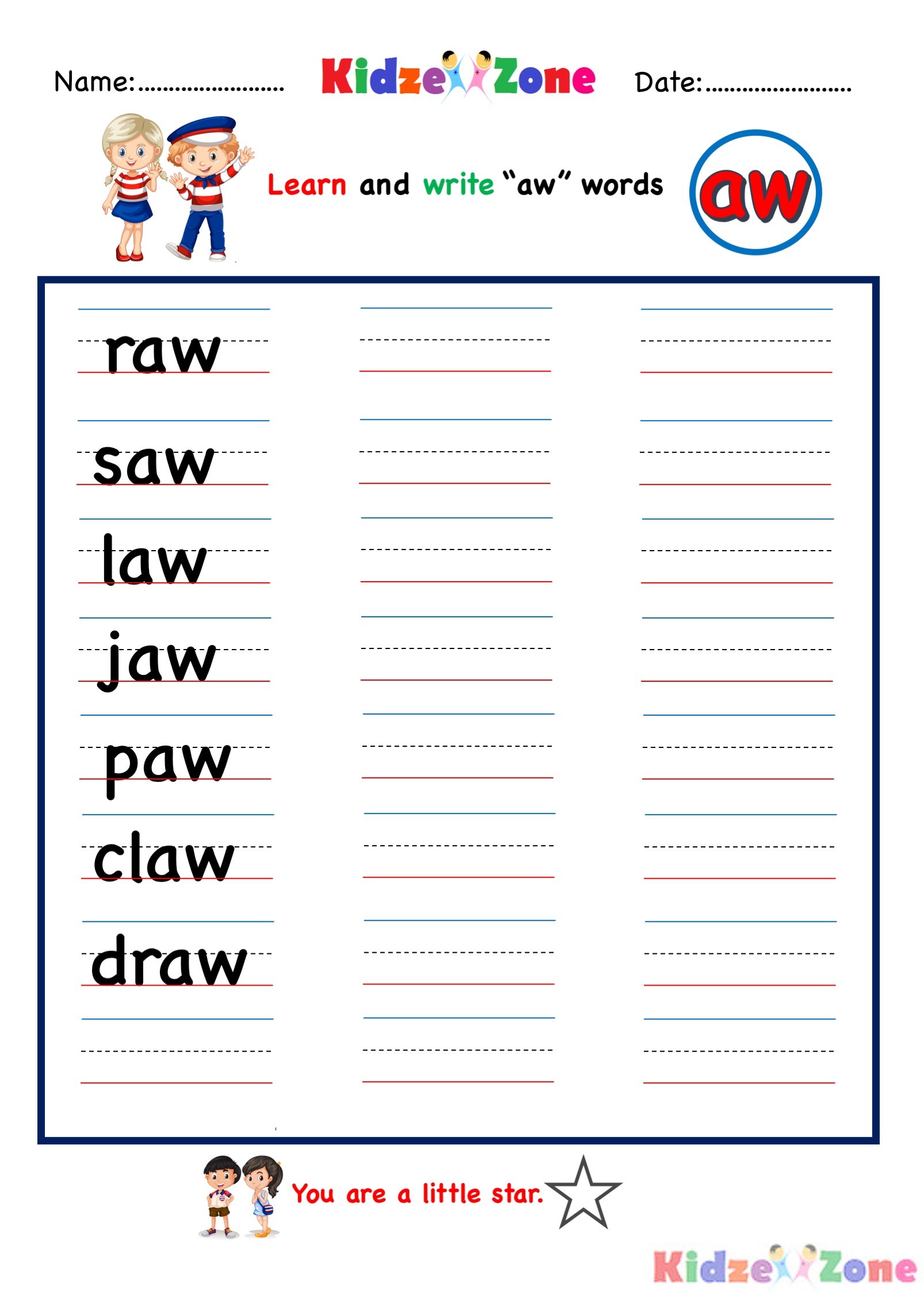 Kindergarten Word Writing Worksheets - Word Writing Worksheets