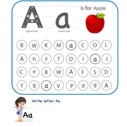 Find and Color Letter A