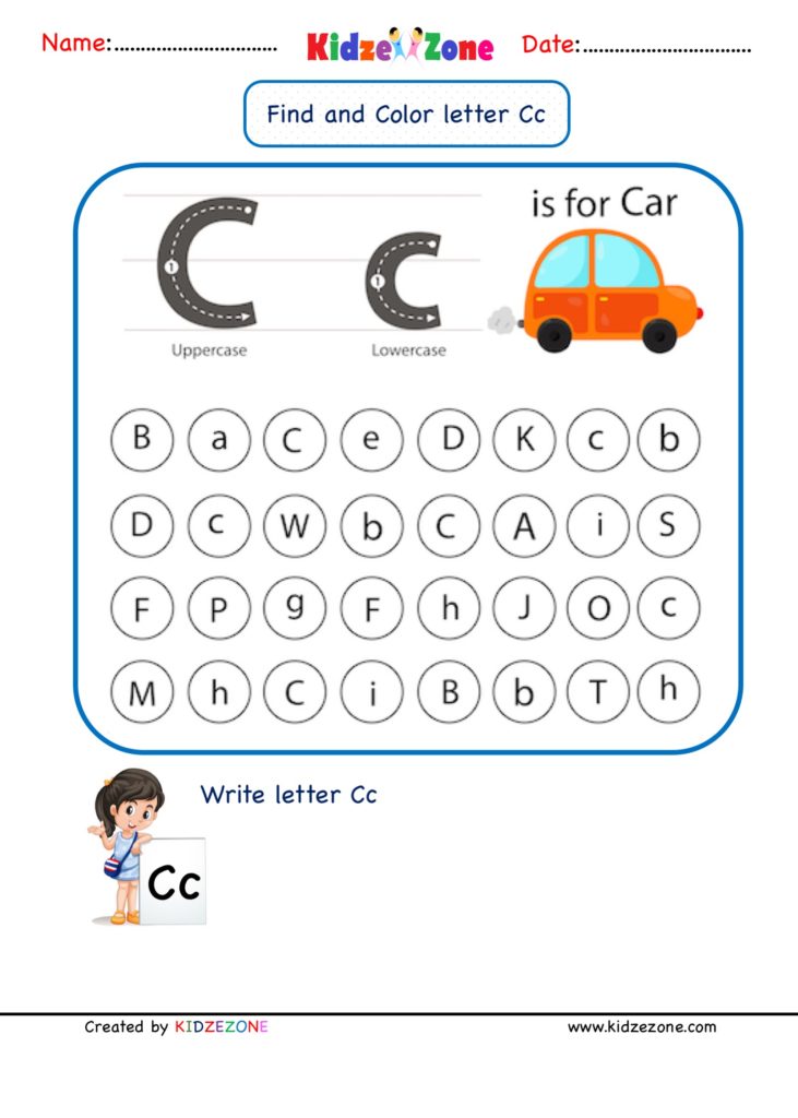 Find and Color Letter C