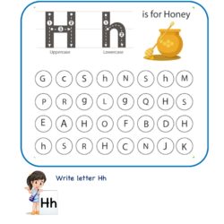 Kindergarten Letter Find and Color Worksheet