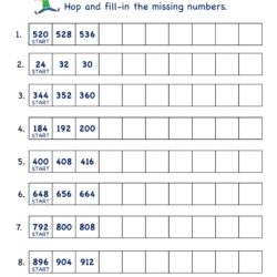 Math Number Practice worksheets skip counting by 8, Worksheet 2