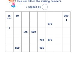 Math number worksheet Skip Counting by 25