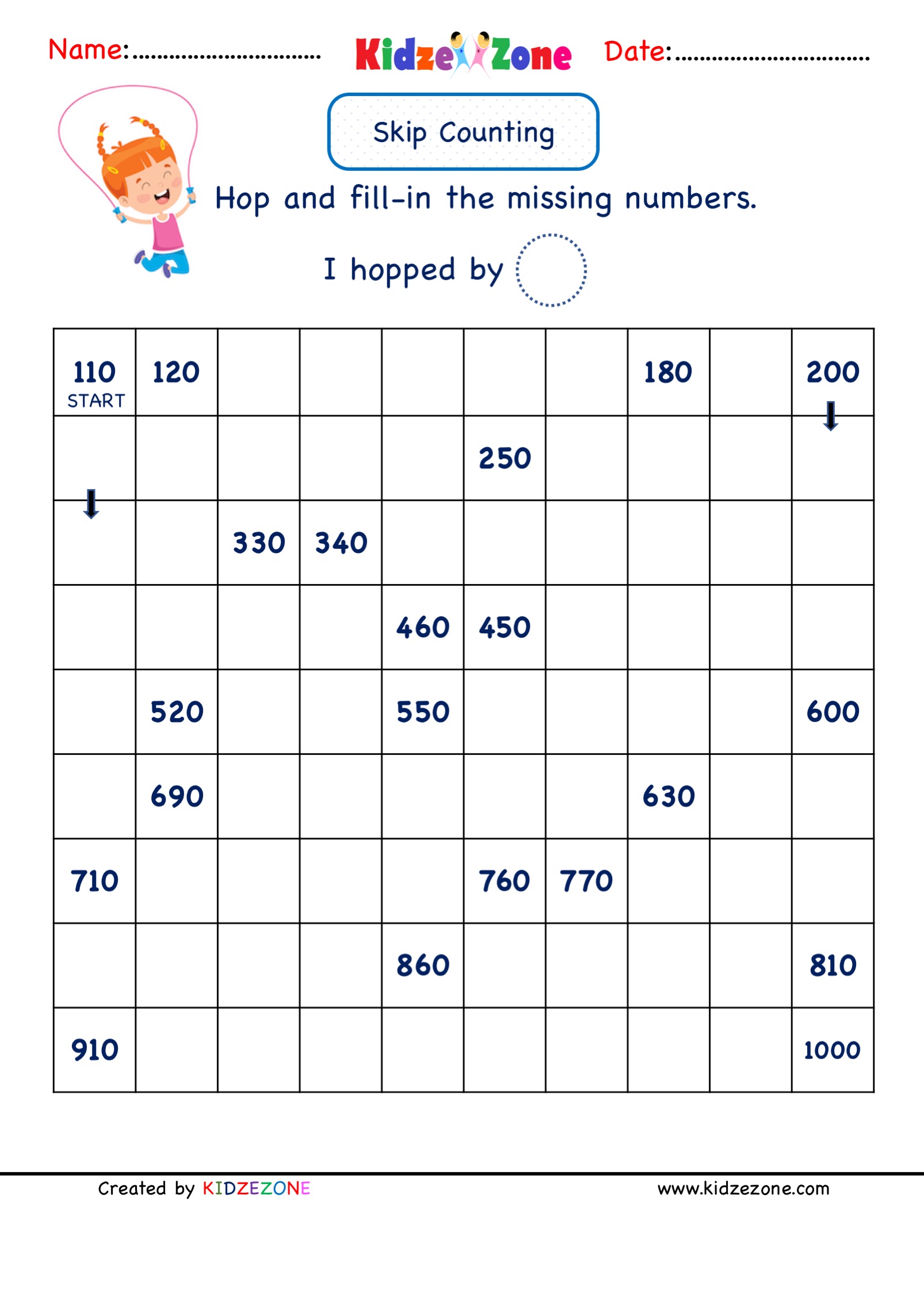 Counting Numbers Worksheets Grade 3