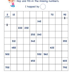 Math number worksheet Skip counting by 10, range 2 to 792