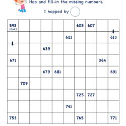 SKIP COUNTING BY 2's 593 to 771