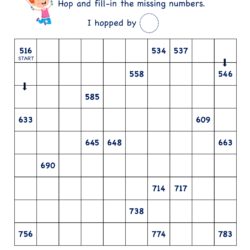 SKIP COUNTING BY 3's 516 to 783