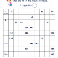SKIP COUNTING BY 4's 4 to 360