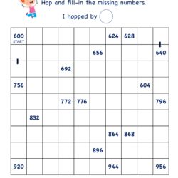 SKIP COUNTING BY 4's 600 to 956