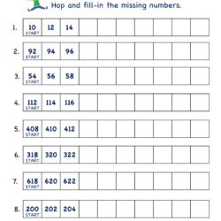 Skip Counting by 2 Practice Worksheet