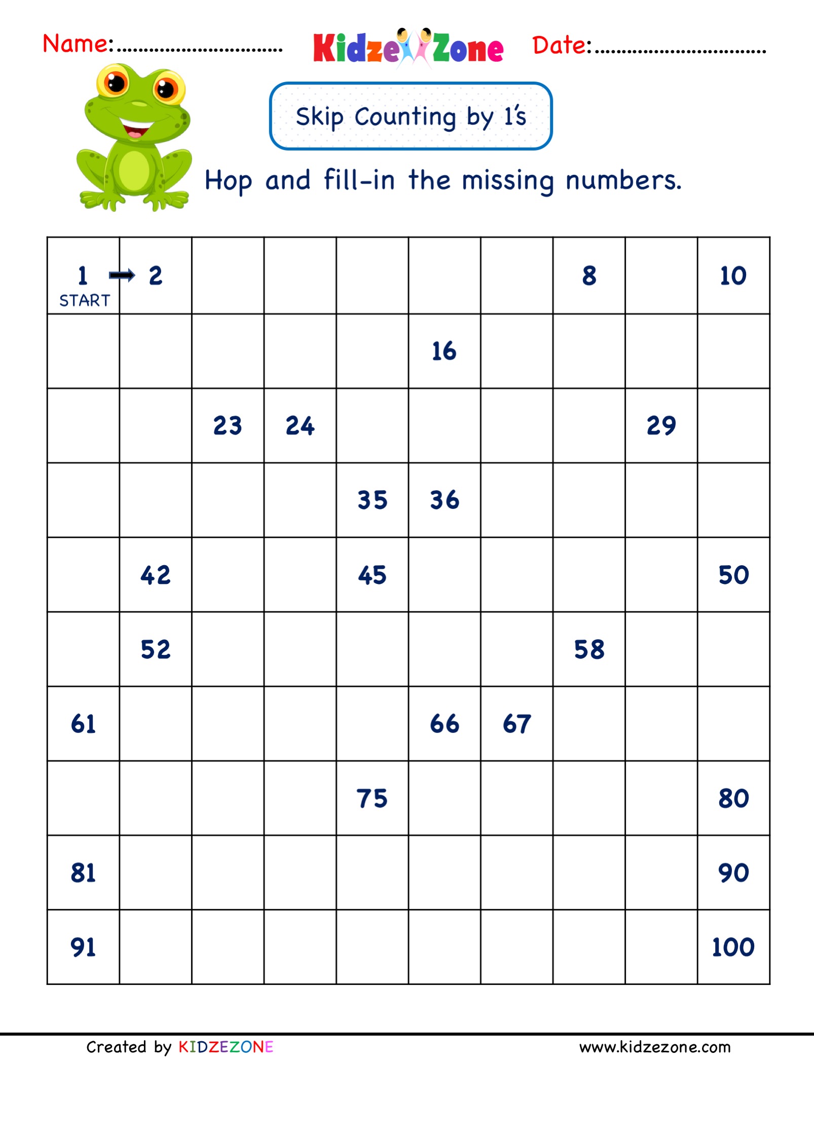 Worksheet Of Numbers Of First Grade