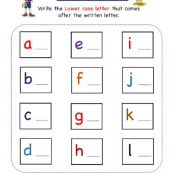 Kindergarten Letter Writing Worksheet - Which Comes after