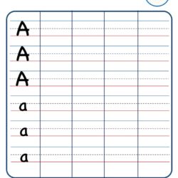 Kindergarten Letter Writing in Lines Worksheet - Letter A