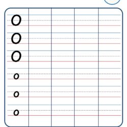 Kindergarten Letter Writing in Lines Worksheet - Letter O