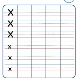 Kindergarten Letter Writing in Lines Worksheet - Letter X