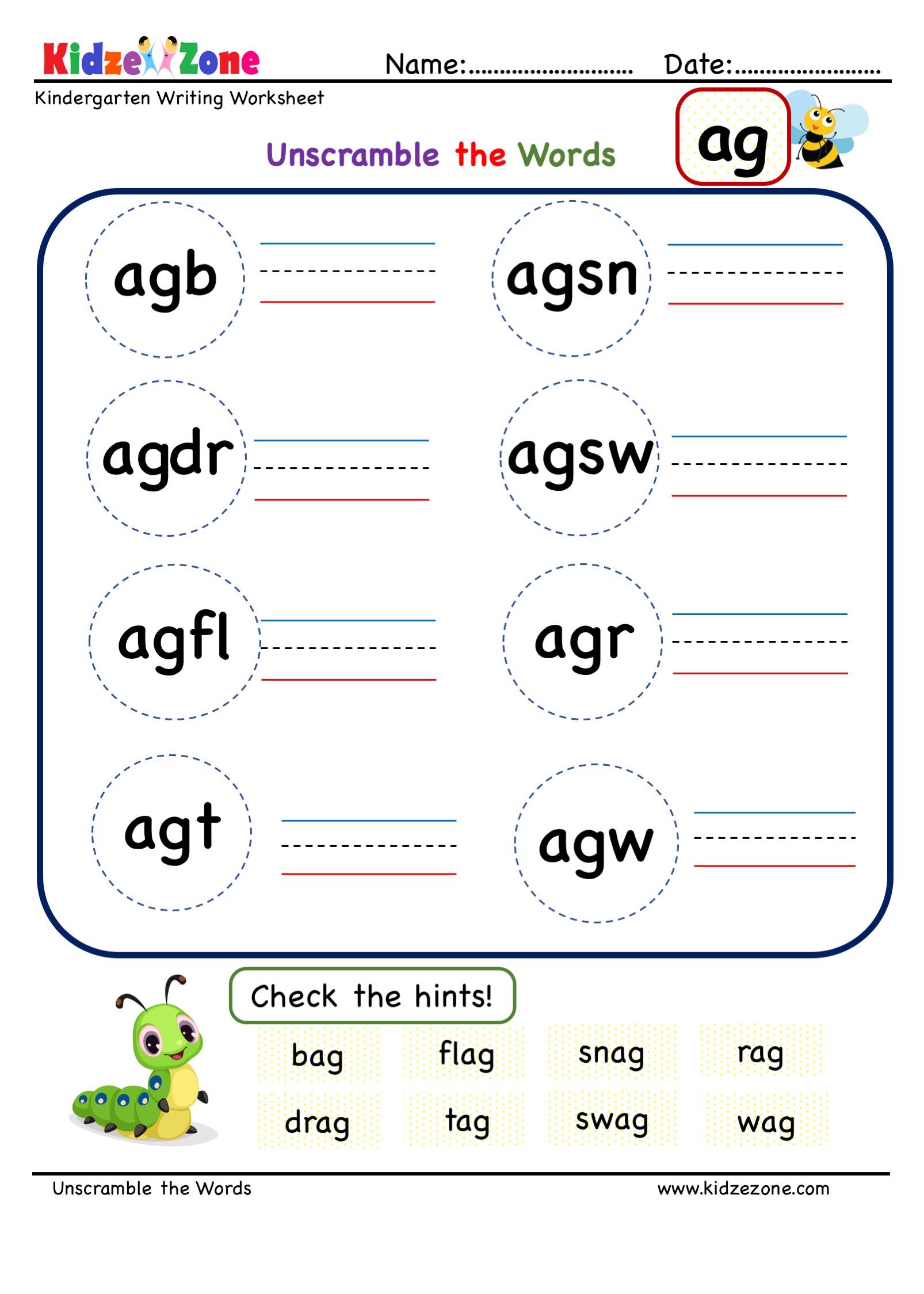 ag-word-family-one-stop-for-reading-writing-and-activity-worksheets