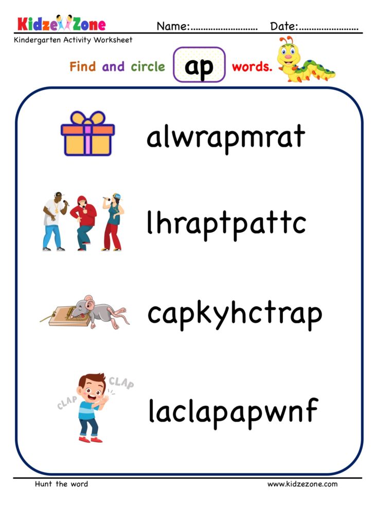 ap word family find and circle worksheet