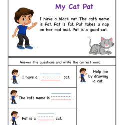 Kindergarten at word family comprehension - worksheet