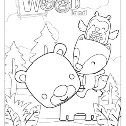 Animal and friends coloring page