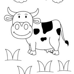 Cow coloring page