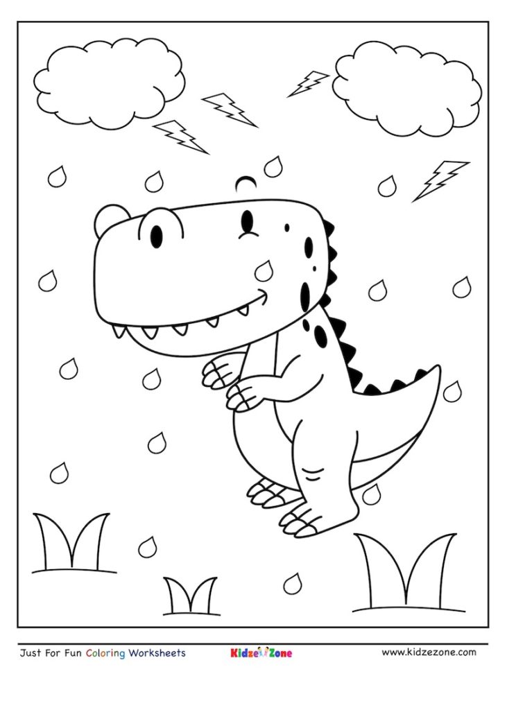 Baby Dino Coloring Page