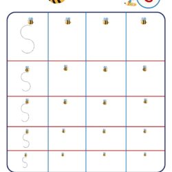 Kindergarten letter writing in multiple sizes - Letter S