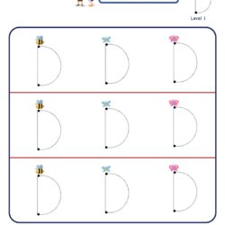 Level 1 pre-writing letter worksheet for kids to trace and learn letter D