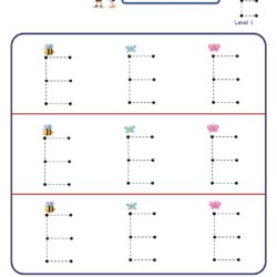 Level 1 pre-writing letter worksheet for kids to trace and learn letter E