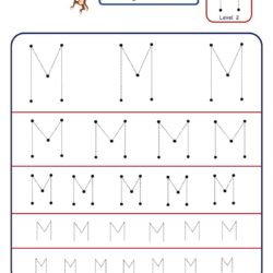 How to master Letter M with letter tracing worksheet in multiple sizes