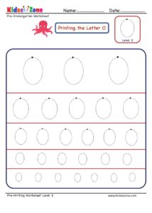 How to master Letter O with letter tracing worksheet in multiple sizes
