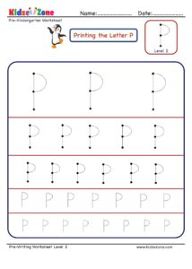 How to master Letter P with letter tracing worksheet in multiple sizes