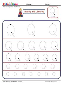 How to master Letter Q with letter tracing worksheet in multiple sizes