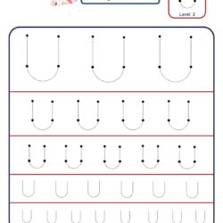 How to master Letter U with letter tracing worksheet in multiple sizes
