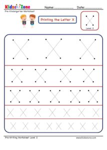 How to master Letter X with letter tracing worksheet in multiple sizes