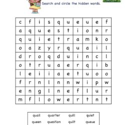 Searching Letter Q words in the grid full of letters of words.