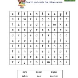 Searching Letter Z words in the grid full of letters