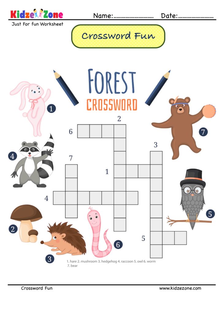 Animal Crossword Puzzle 10
