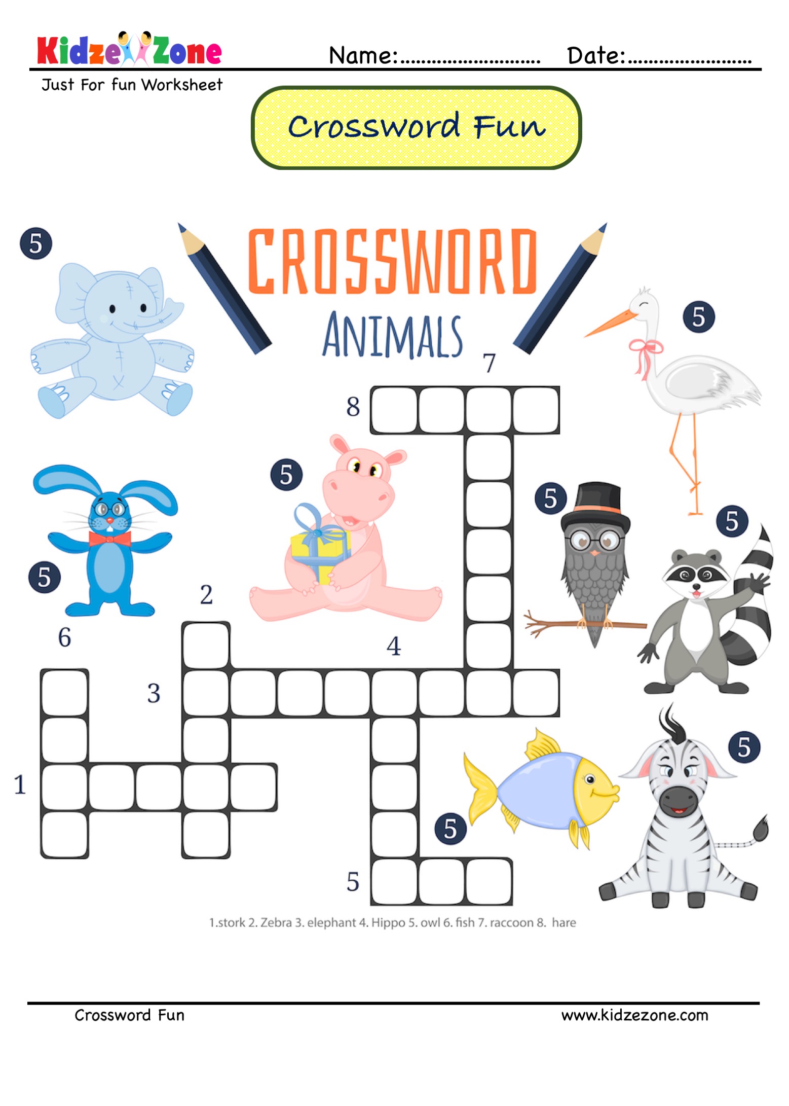 Animal Crossword Puzzle 14