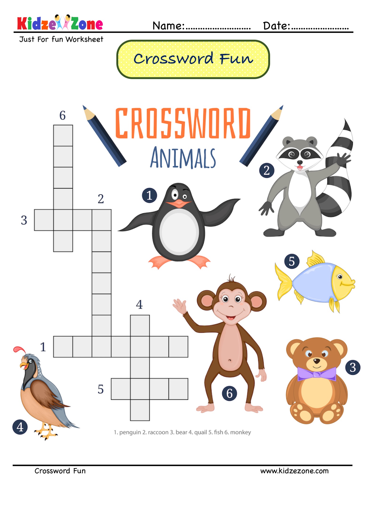 Animal Crossword Puzzle 18