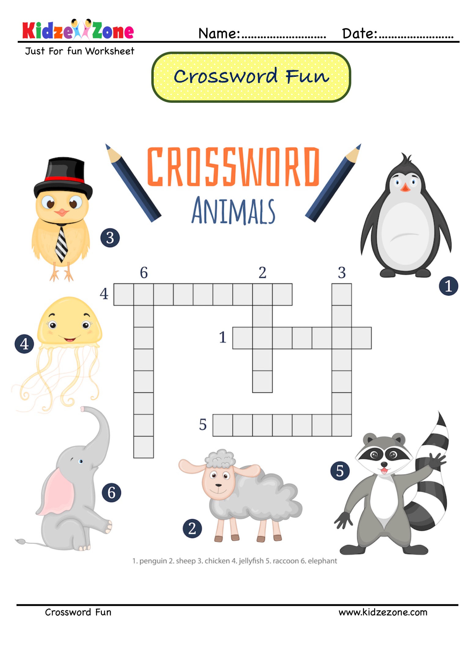 Animal Crossword Puzzle 21
