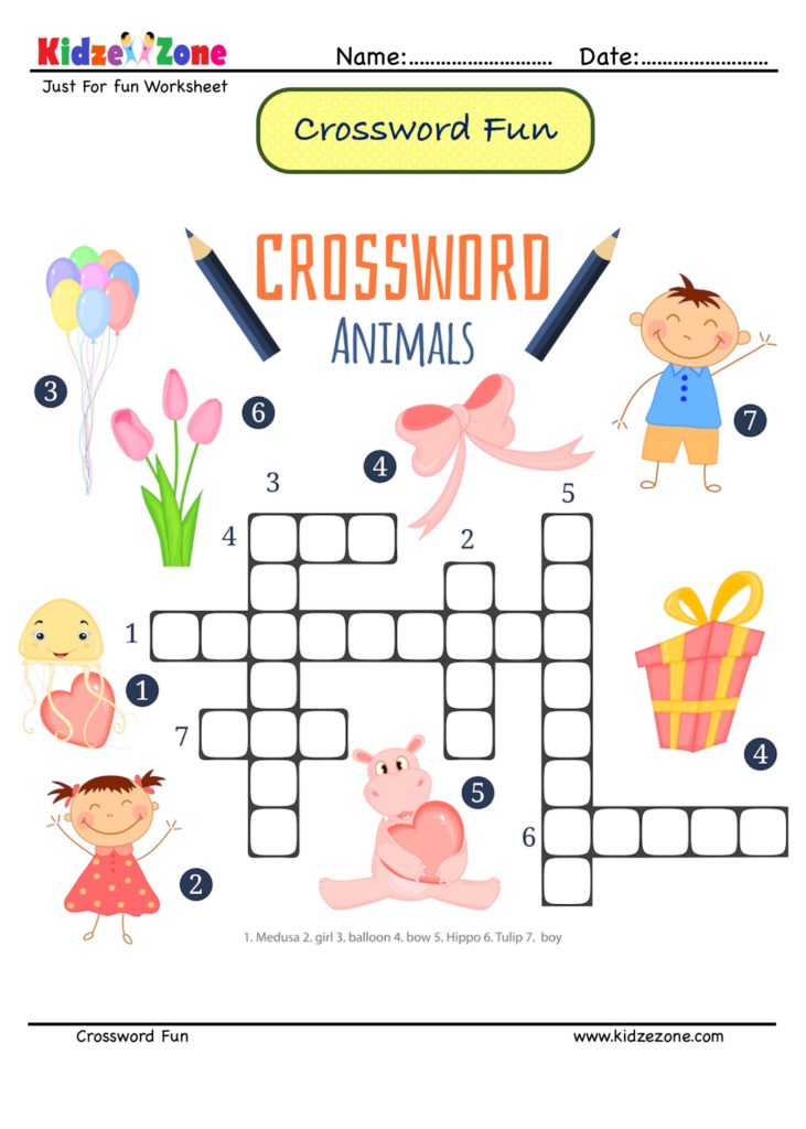 Animal Crossword Puzzle 6