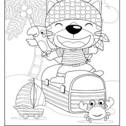 Pirate bear Coloring Sheet