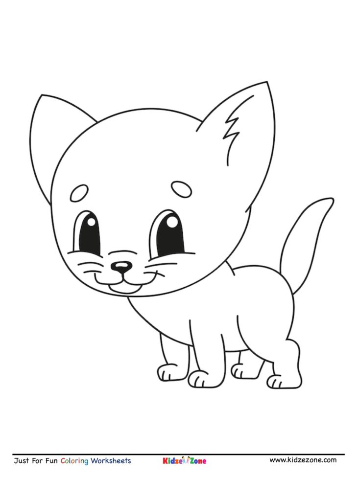 Cute Catty Coloring Page