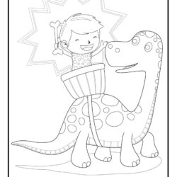 Dinosaur and Friend Coloring Page