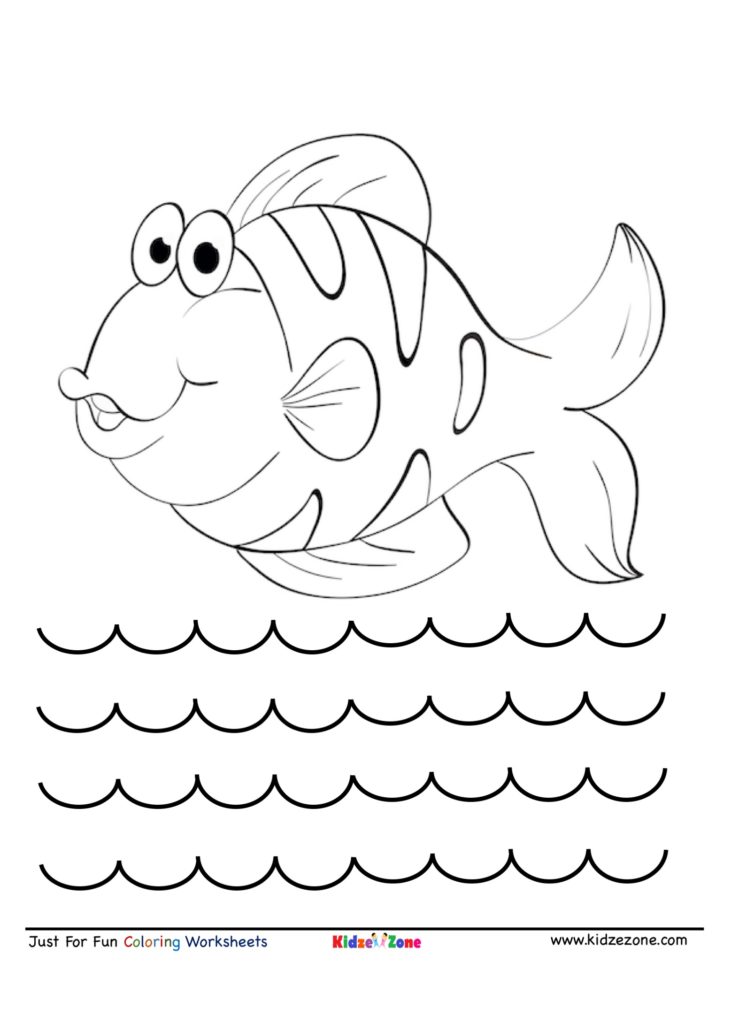 Smiling Fish Coloring Page