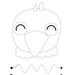 Letter P trace and color Penguin worksheet