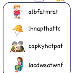 Kindergarten worksheet : At word family find and circle _at words