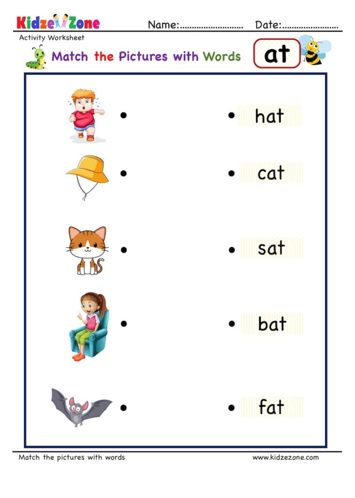 Kindergarten Worksheets Words