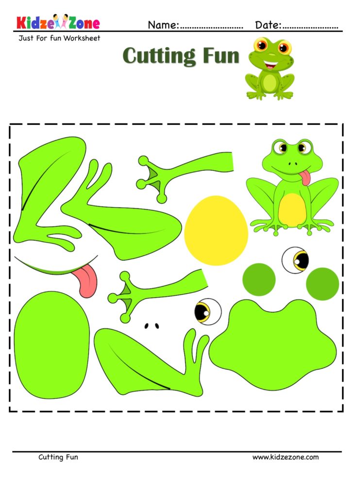Cut and Paste Activity Fun with a Jumping Frog